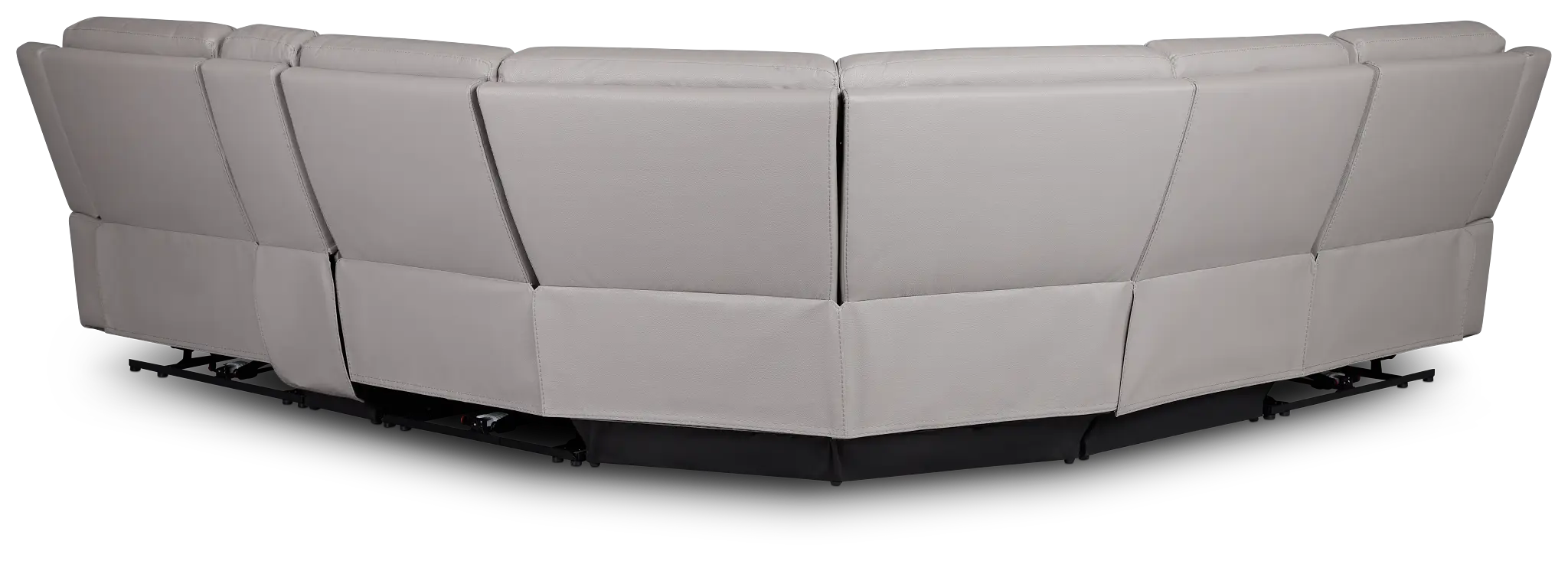 Walker Light Gray Lthr/vinyl Medium Triple Power 2-arm Sectional Walker Light Gray Lthr/vinyl Medium Triple Power 2-arm Sectional