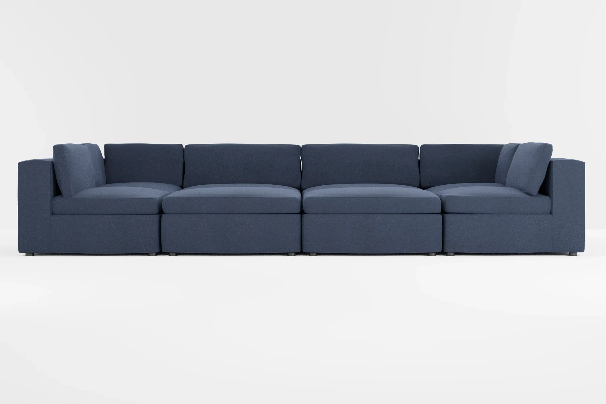 Destin Peyton Dark Blue Fabric 8-piece Pit Sectional