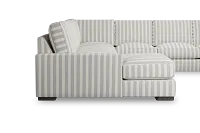 Edgewater Sea Lane Light Gray Large Left Chaise Sectional