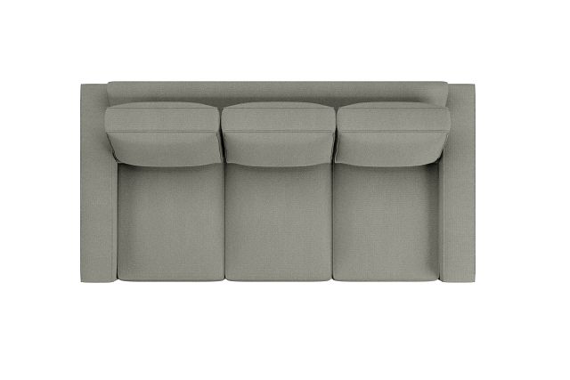 Edgewater Delray Pewter 84" Sofa W/ 3 Cushions