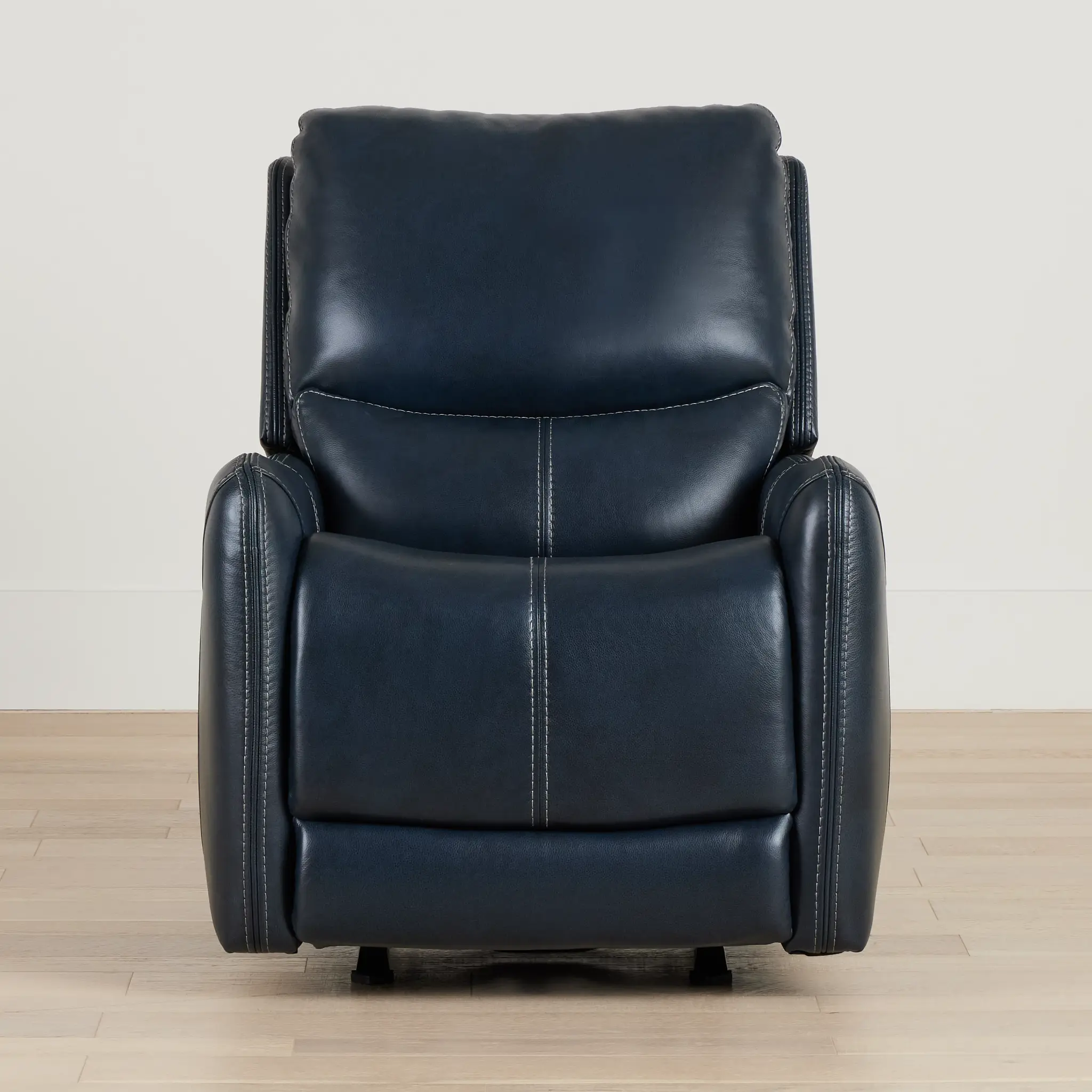 Jonas Dark Blue Lthr/vinyl Power Recliner With Heat And Massage Jonas Dark Blue Lthr/vinyl Power Recliner With Heat And Massage