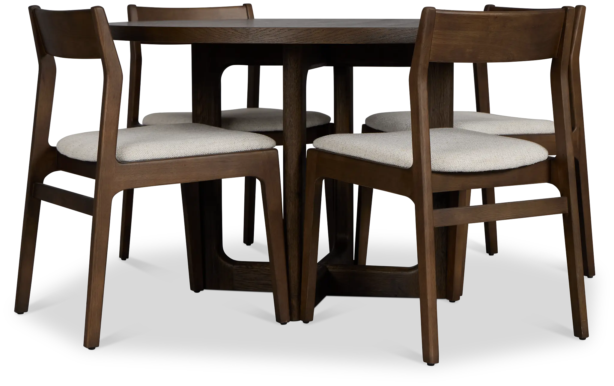 Santorini Dark Tone Round Table & 4 Curved Chairs Santorini Dark Tone Round Table & 4 Curved Chairs