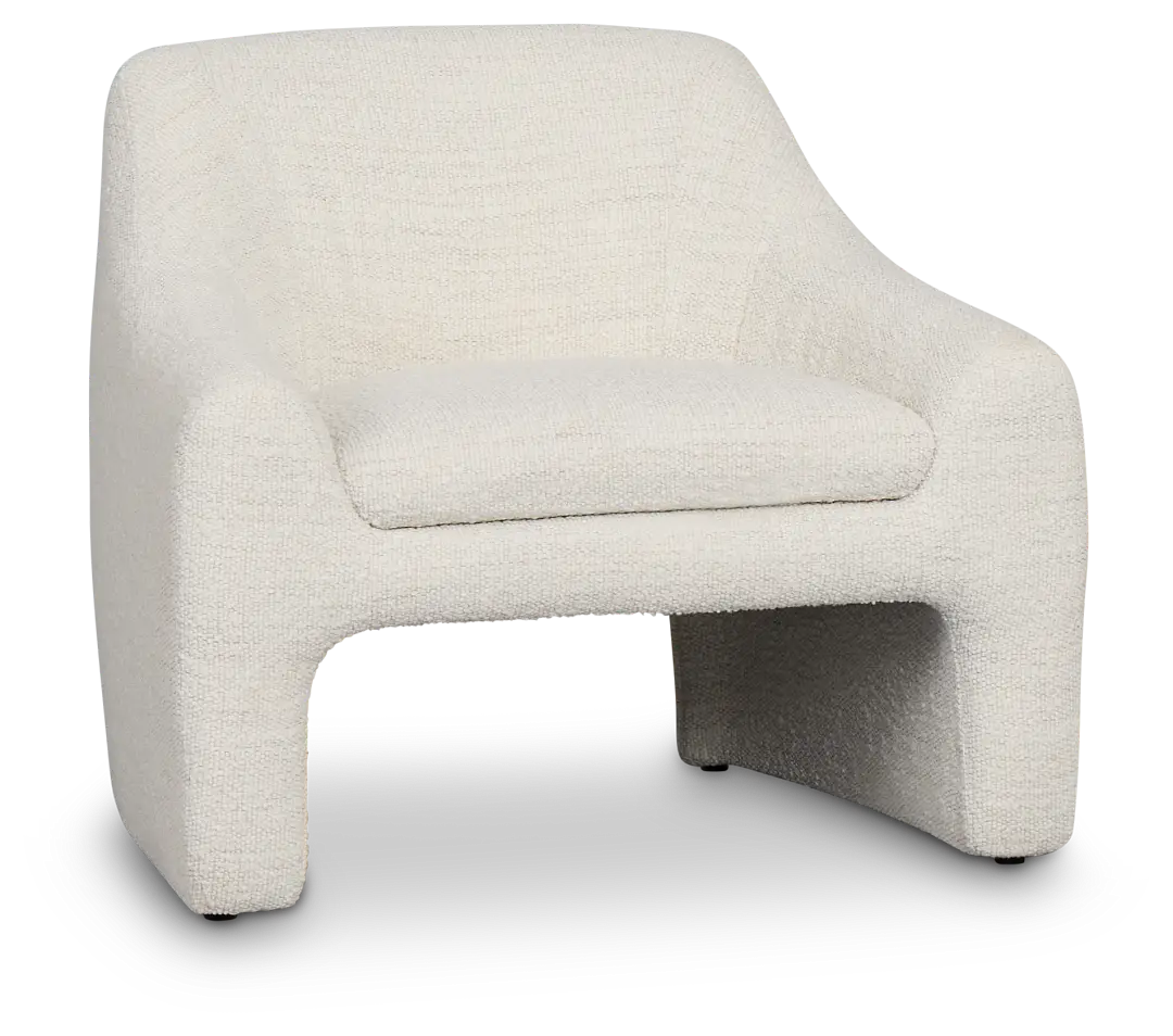 Carter White Fabric Accent Chair Carter White Fabric Accent Chair