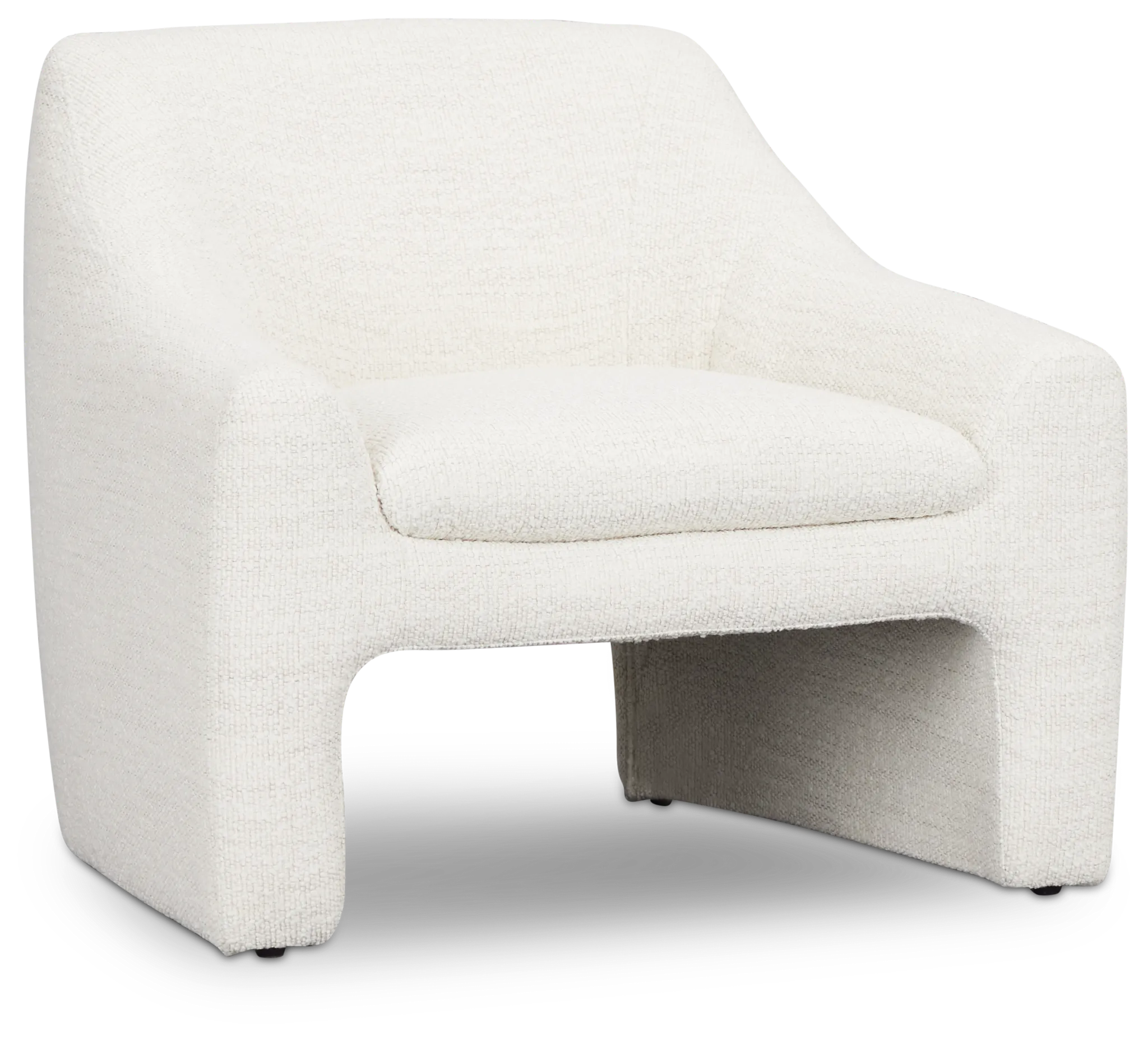 Carter White Fabric Accent Chair