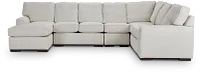 Austin White Fabric Large Left Chaise Sectional