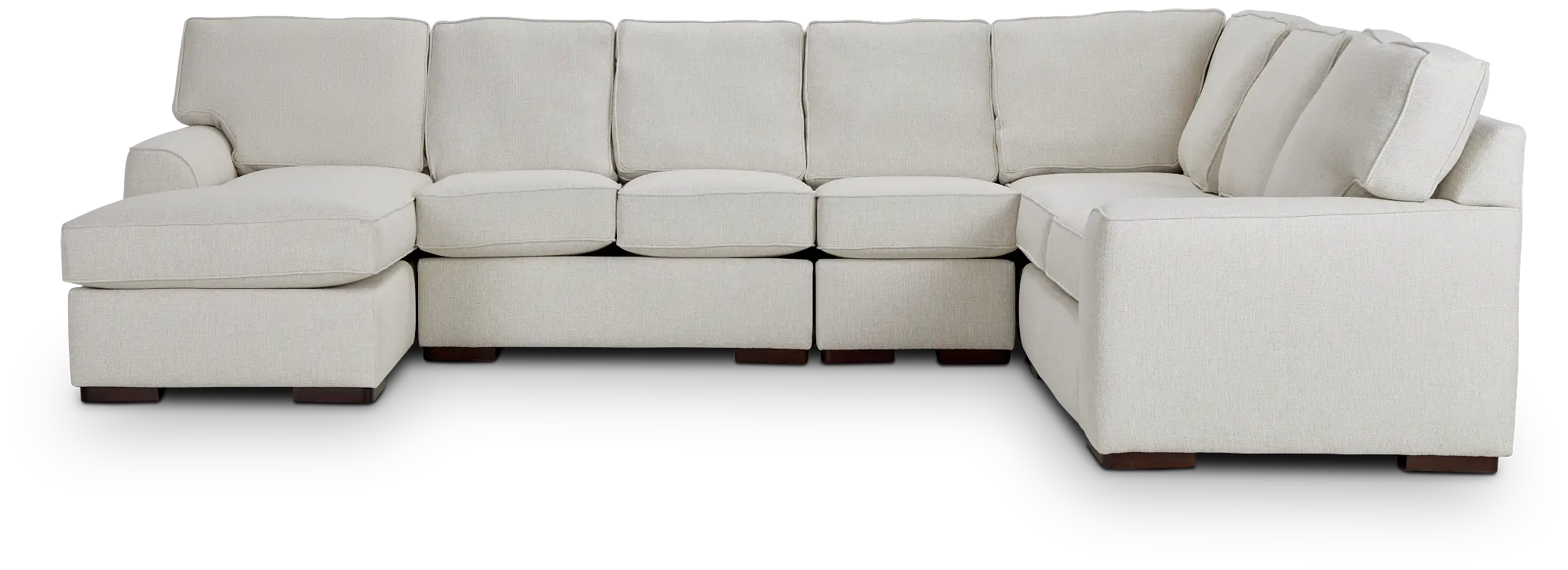 Austin White Fabric Large Left Chaise Sectional Austin White Fabric Large Left Chaise Sectional