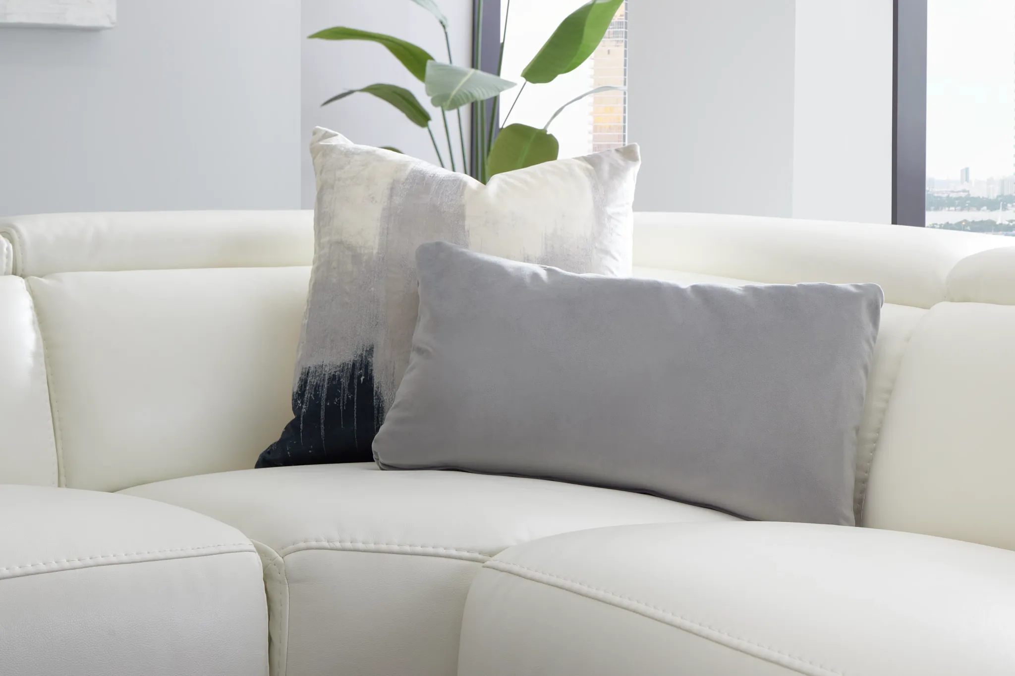 Reign Gray Lumbar Accent Pillow