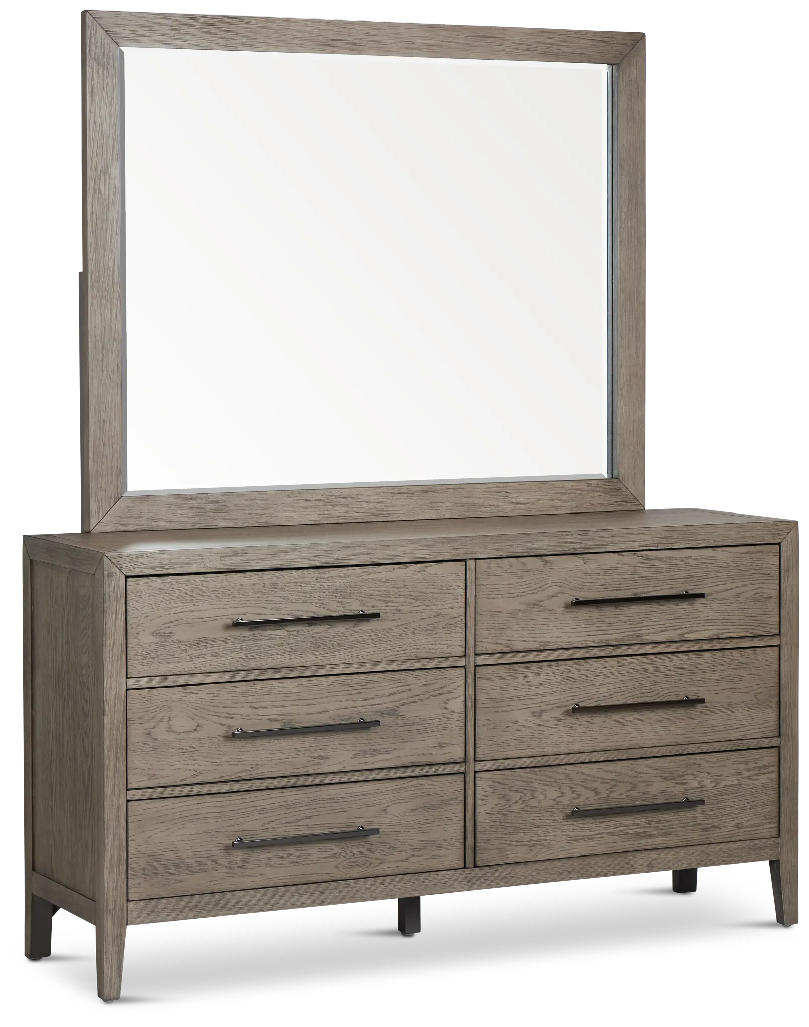 Alden Gray Dresser & Mirror