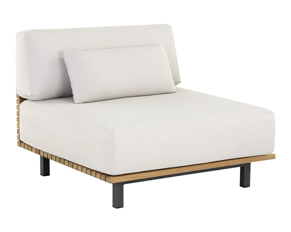 Libby Ivory Fabric Armless Chair