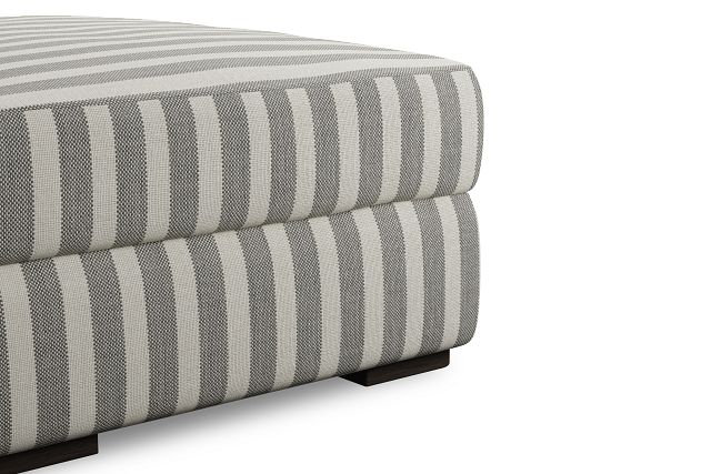 Edgewater Sea Lane Dark Gray Ottoman