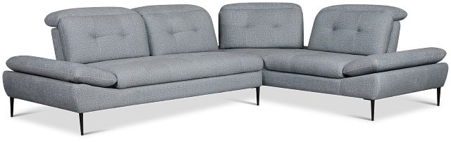 Micah Dark Gray Fabric Right Chaise Sectional