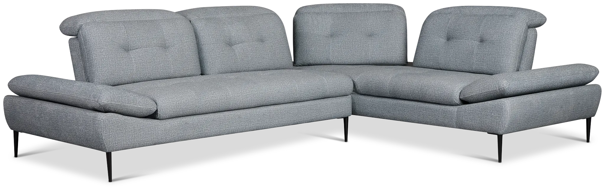 Micah Dark Gray Fabric Right Chaise Sectional