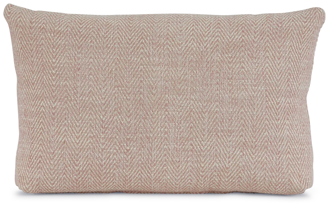 Quartz Pink Fabric Lumbar Accent Pillow