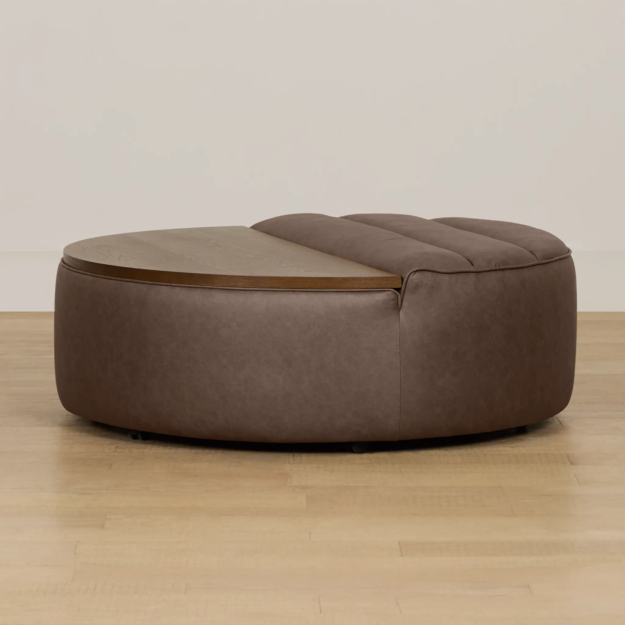 Sawyer Dark Brown Micro Storage Ottoman Sawyer Dark Brown Micro Storage Ottoman