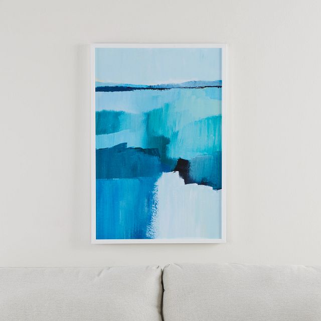 Akemi Teal Framed Wall Art