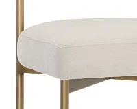Mabel Ivory 24" Upholstered Barstool