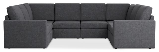 Citymod Dark Gray Fabric 8-piece Modular Sectional