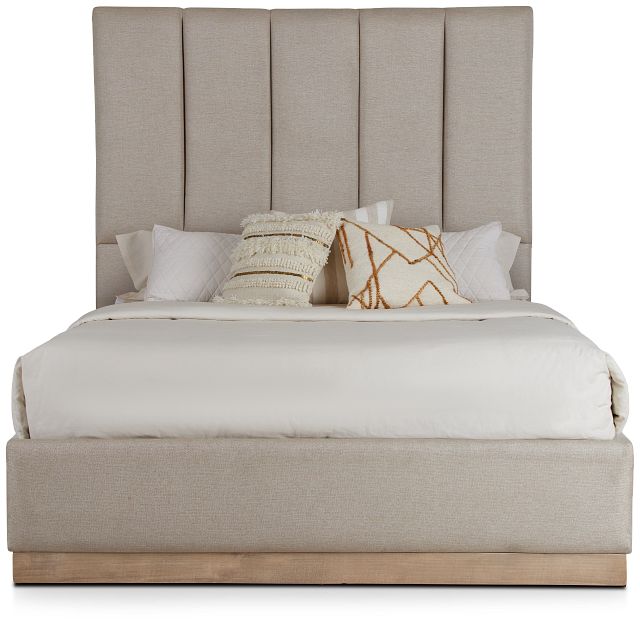 Caldwell Light Tone Uph Platform Bed
