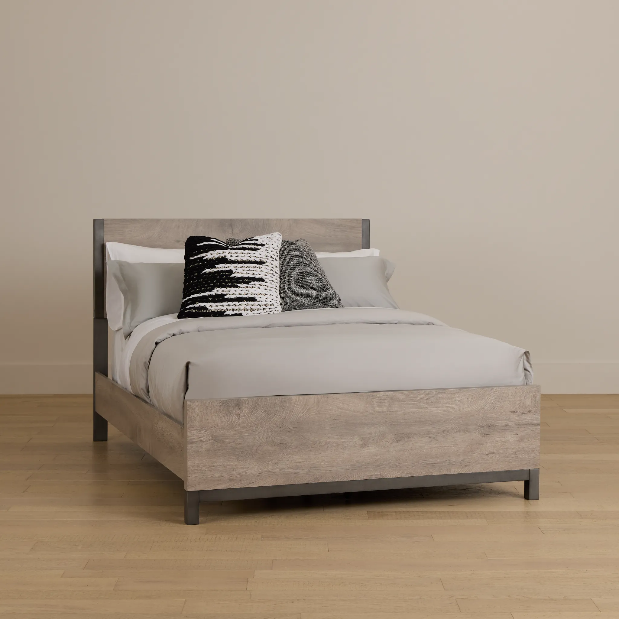 Evanston Gray Panel Bed