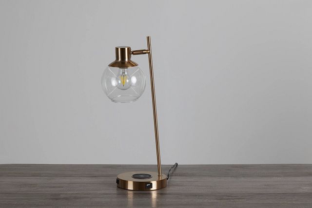 Lila Gold Metal Desk Lamp