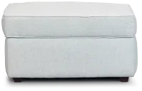 Avalon Light Blue Fabric Ottoman