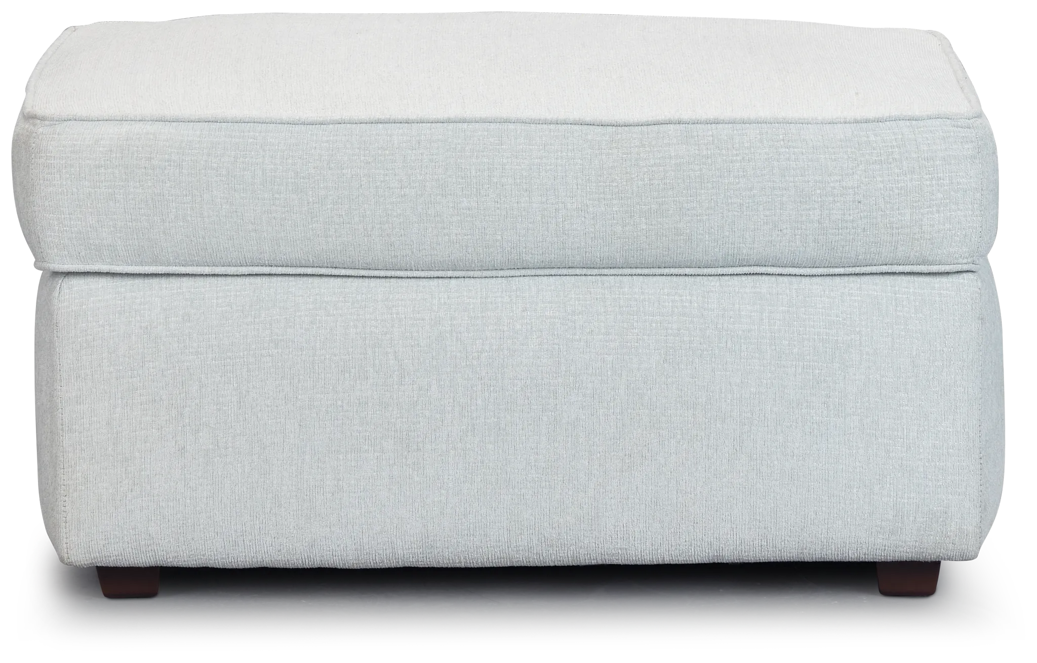 Avalon Light Blue Fabric Ottoman