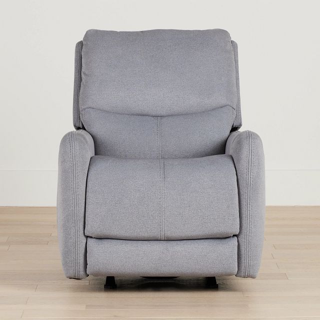 Jonas Gray Fabric Power Recliner With Heat And Massage