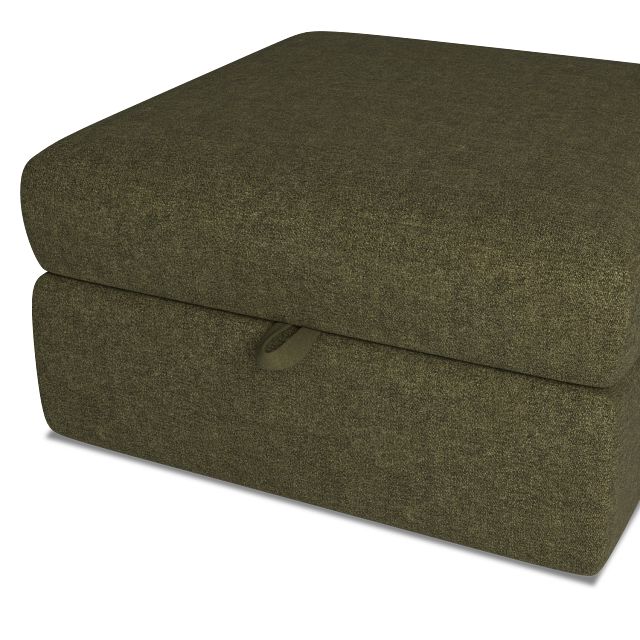 Citymod Green Fabric Storage Ottoman