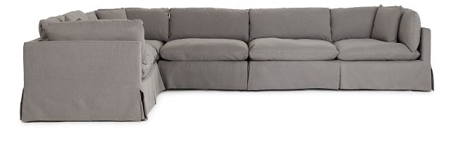 Raegan Gray Fabric Large Two-arm Sectional (2)