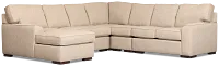 Sinclair Brown Fabric Large Left Chaise Sectional