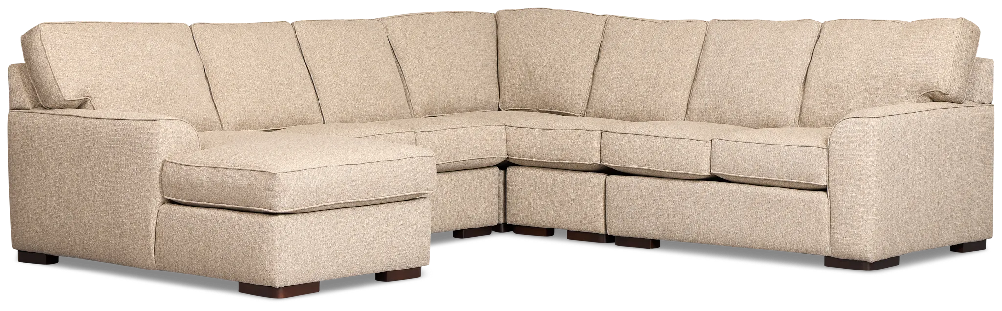 Sinclair Brown Fabric Large Left Chaise Sectional