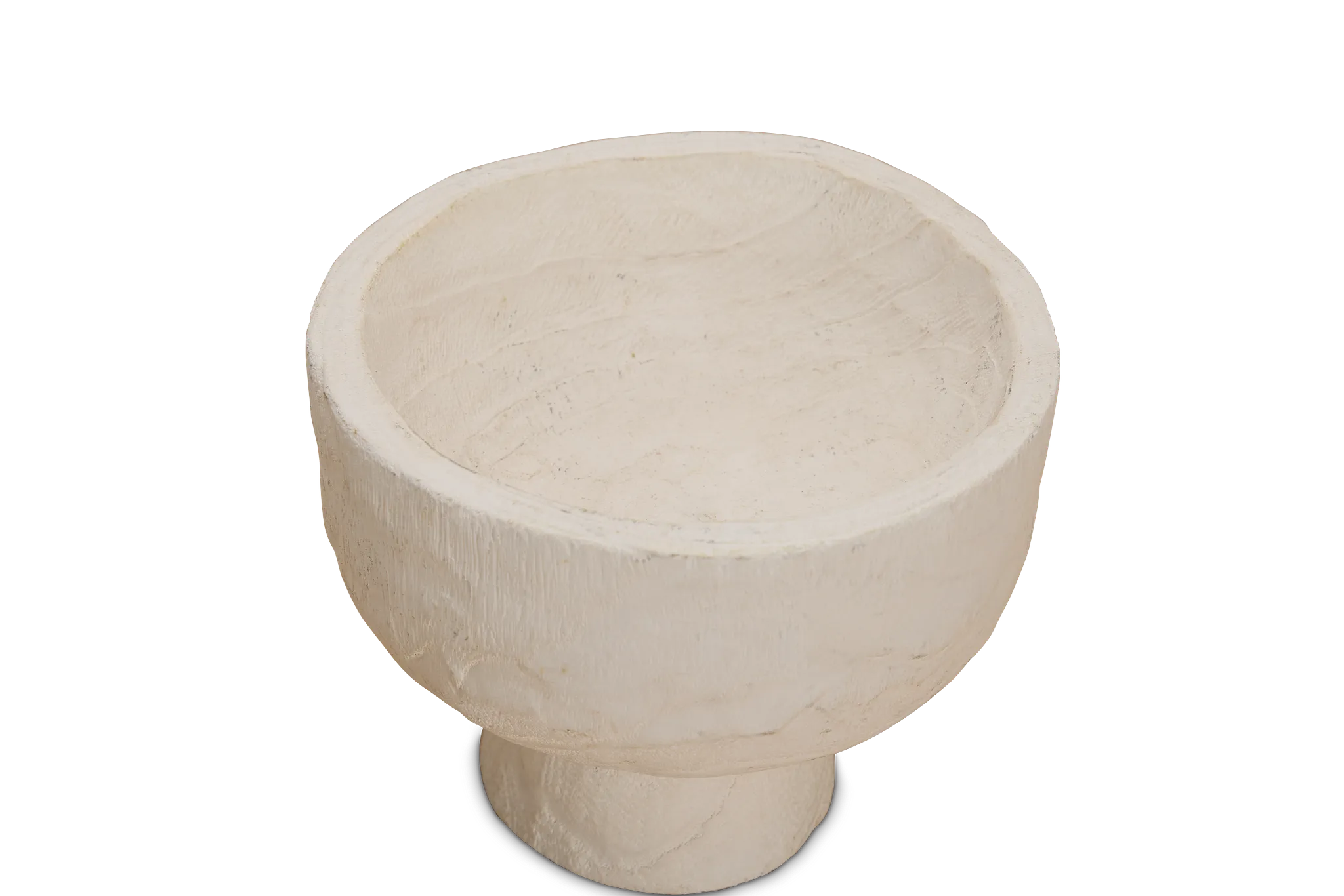 Pauli White Wood Bowl
