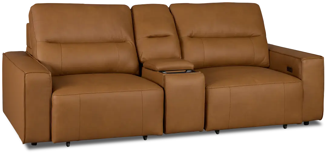 Rudy Brown Lthr/vinyl Power Extension Chaise Console Loveseat Rudy Brown Lthr/vinyl Power Extension Chaise Console Loveseat