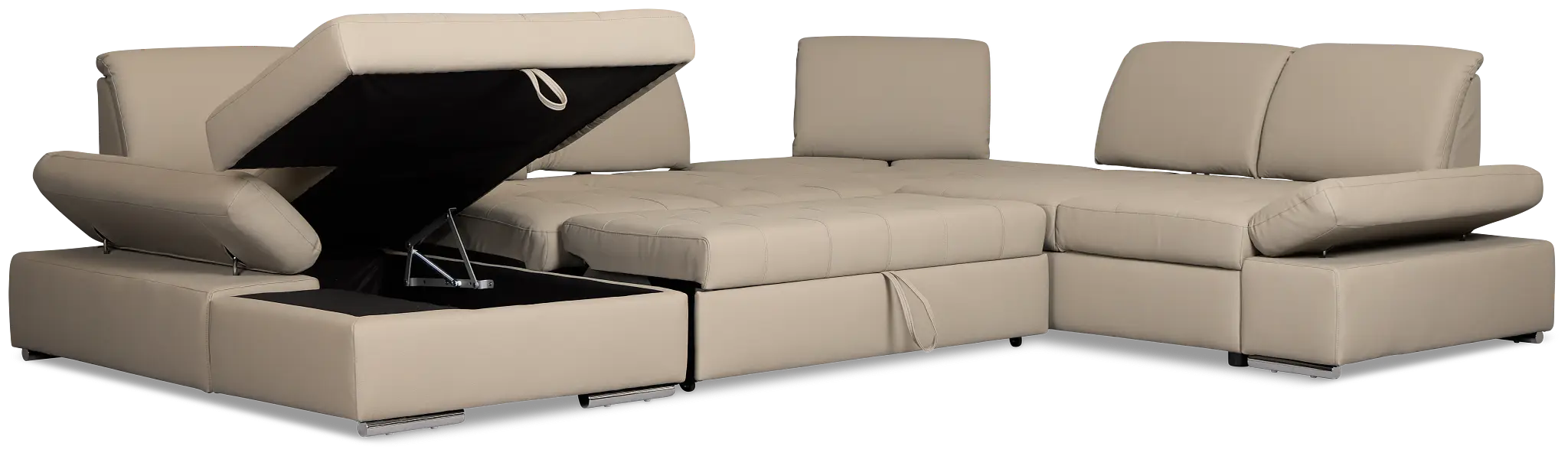 Eden Gray Micro Medium Left Chaise Sleeper Sectional Eden Gray Micro Medium Left Chaise Sleeper Sectional