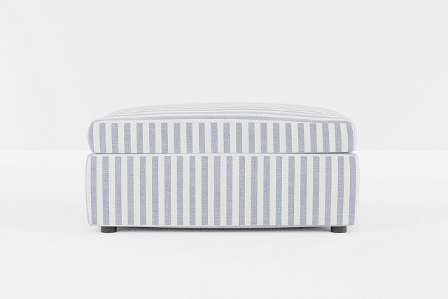 Destin Sea Lane Dark Blue Fabric Cocktail Ottoman