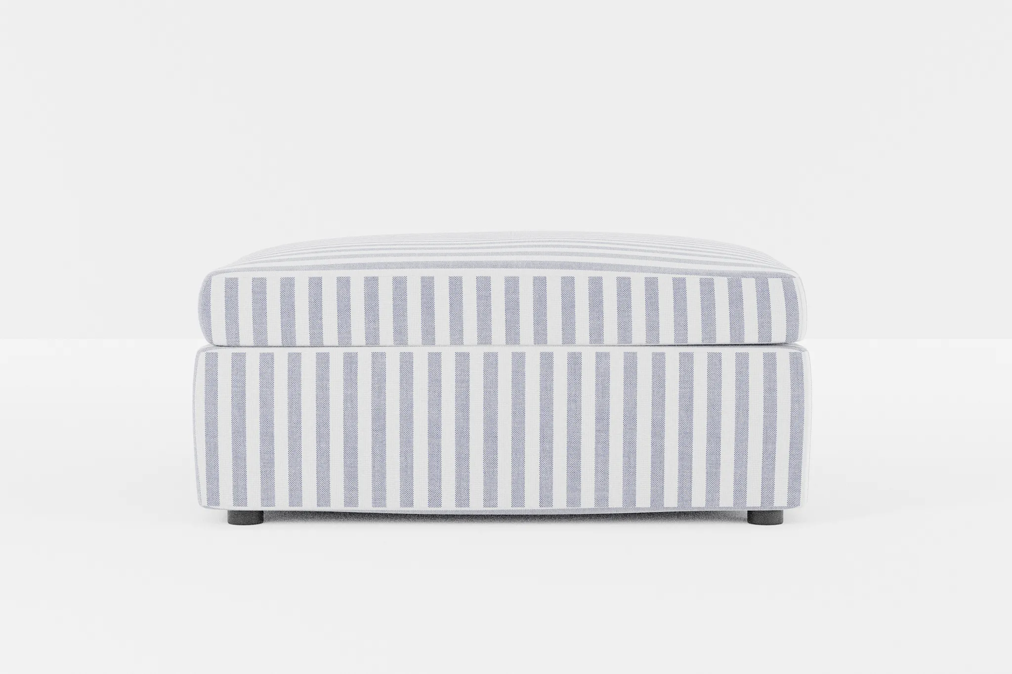 Destin Sea Lane Dark Blue Fabric Cocktail Ottoman