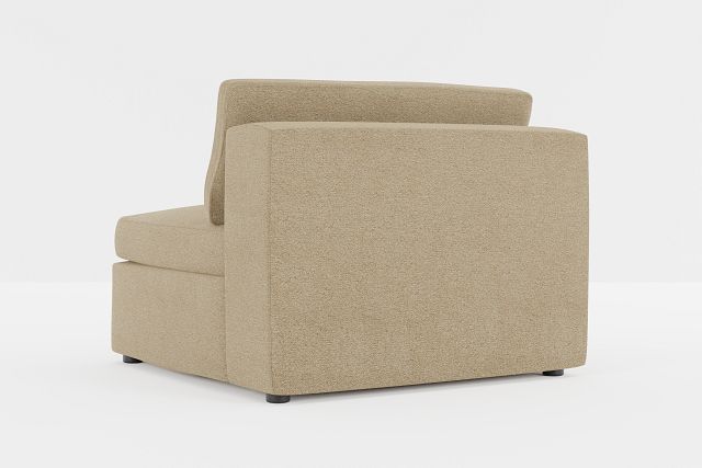 Destin Elite Taupe Fabric Armless Chair