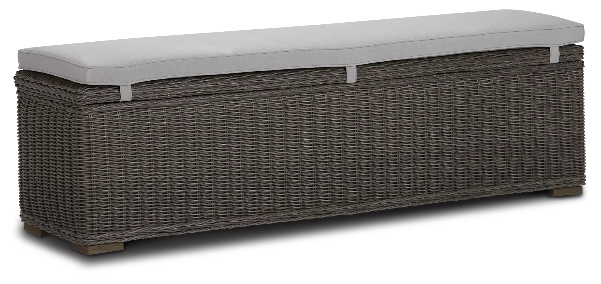 Canyon Gray Woven Dining Bench