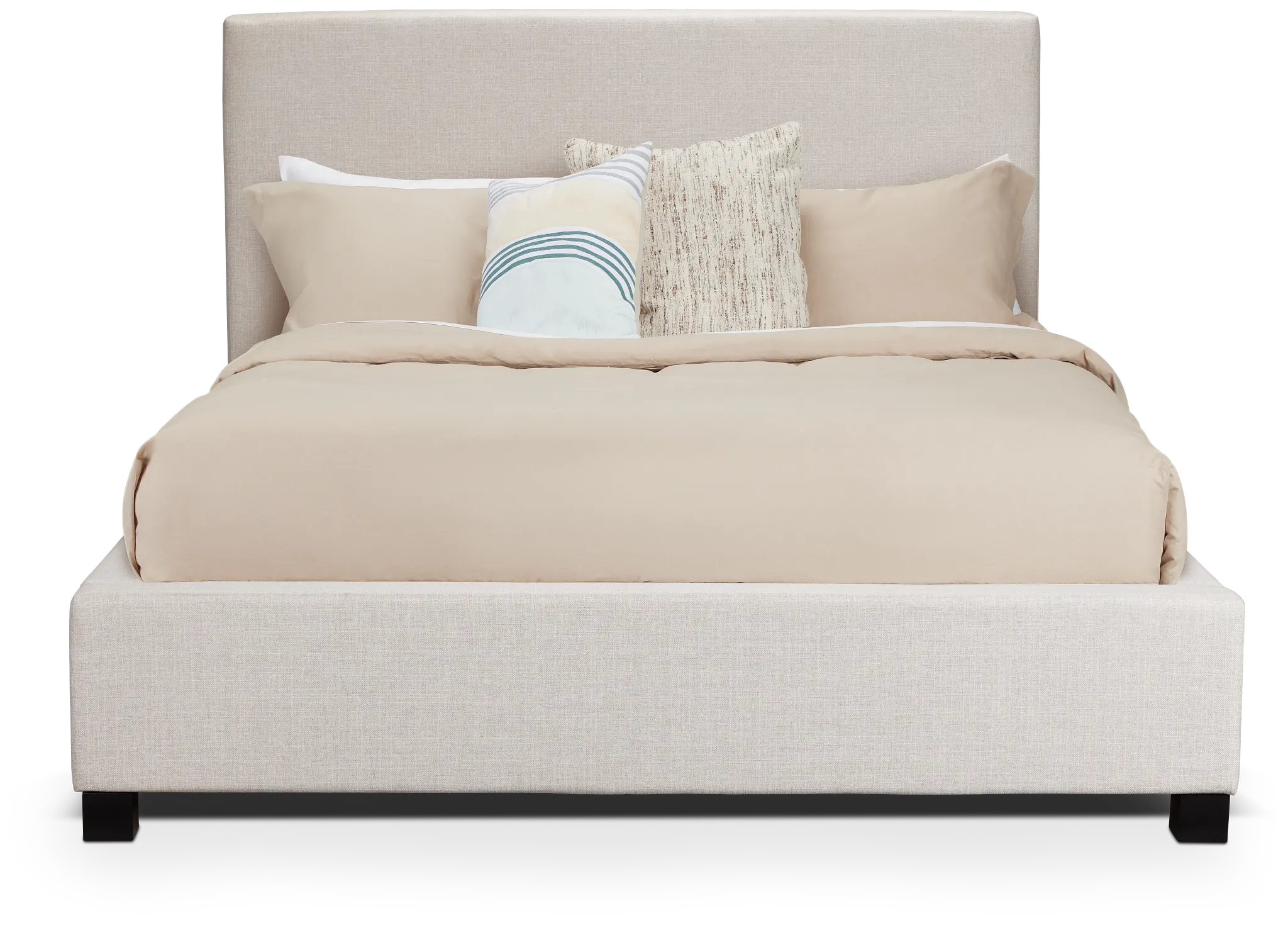Monica Beige Uph Platform Bed