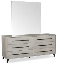 Pomona Gray Dresser & Mirror