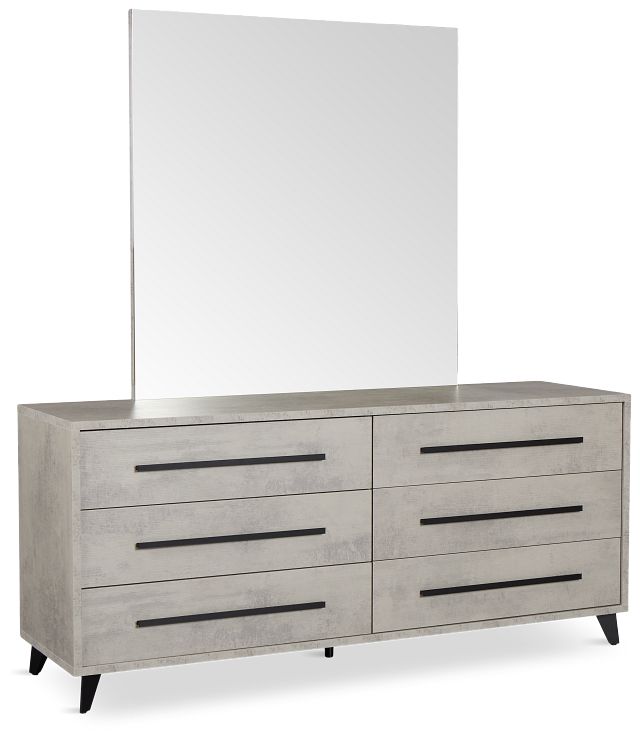 Pomona Gray Dresser & Mirror