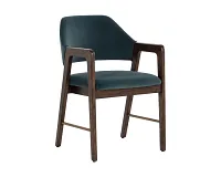 Shelli Dark Blue Upholstered Arm Chair