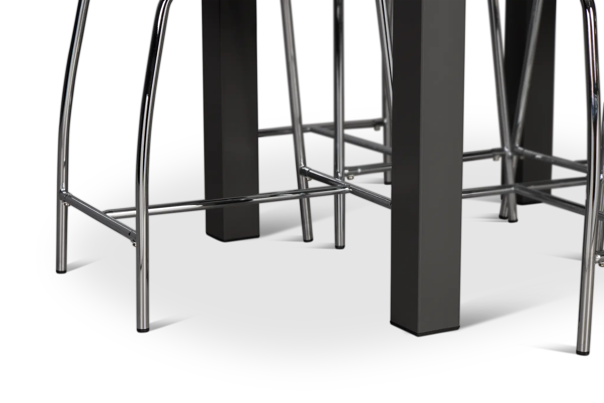 Vienna Dark Gray Square High Table & 4 Barstools Vienna Dark Gray Square High Table & 4 Barstools