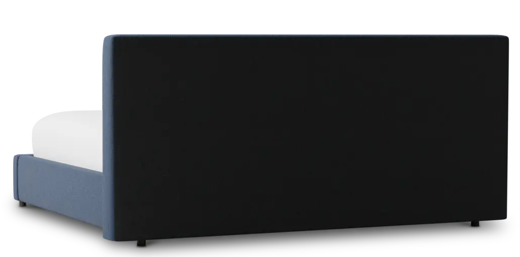 Grayton Revenue Dark Blue 44" Upholstered Platform Bed Grayton Revenue Dark Blue 44" Upholstered Platform Bed