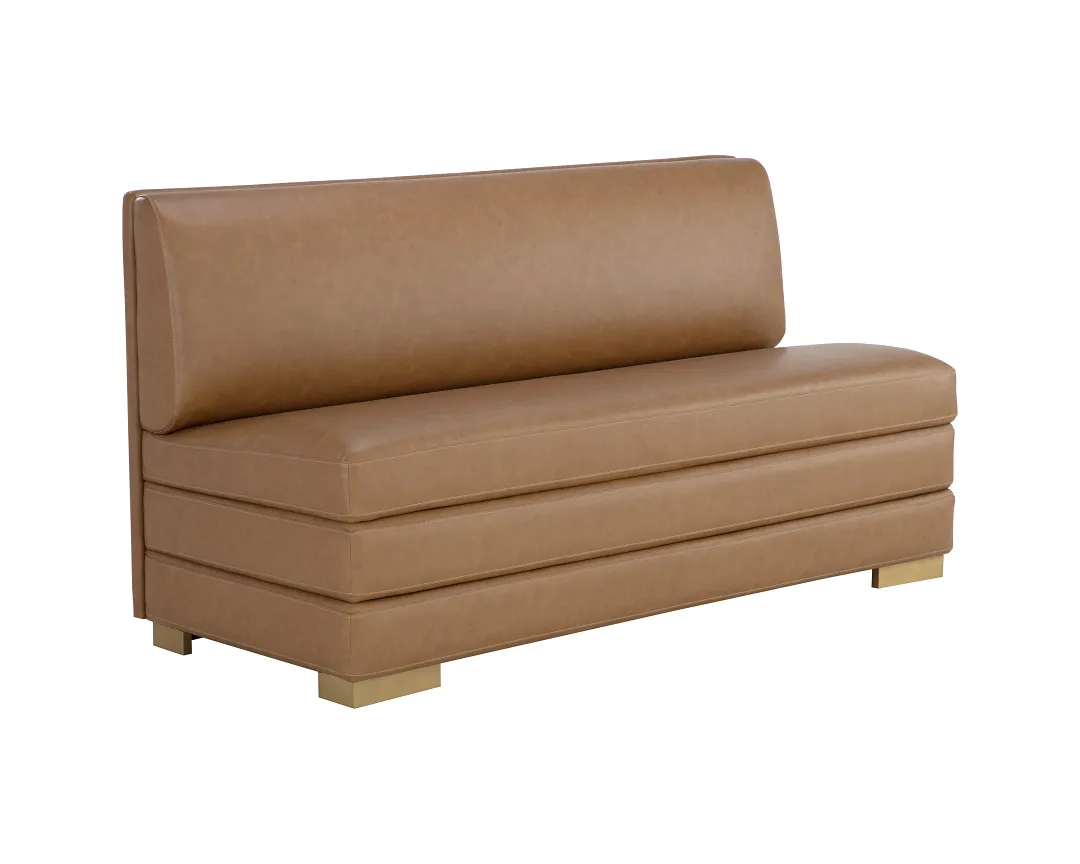 Gayle Brown Upholstered Dining Bench