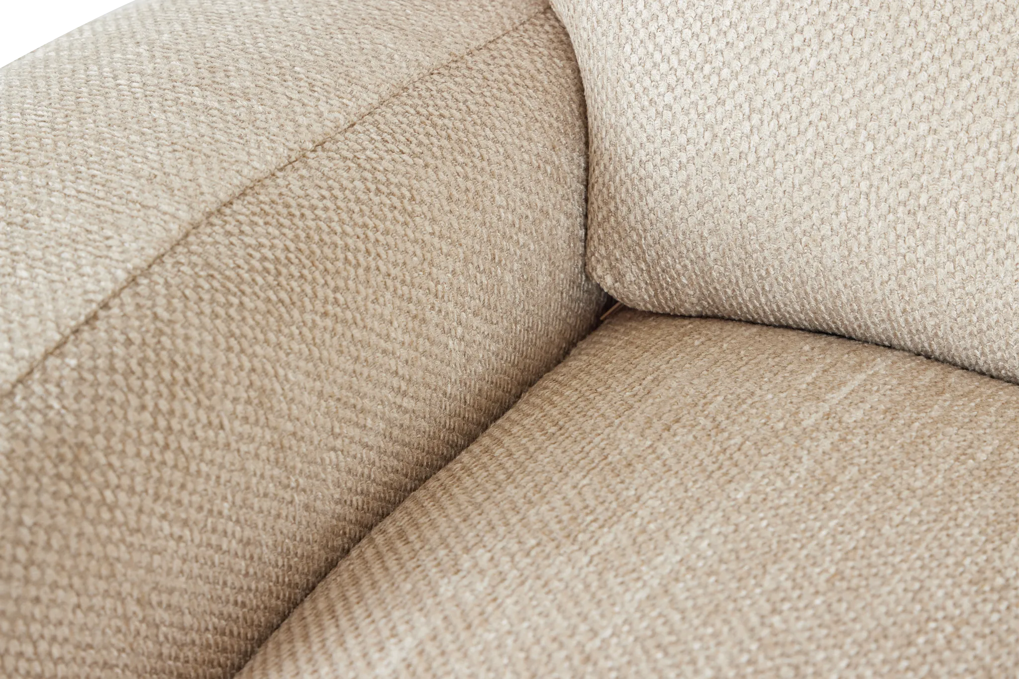 Alpha Beige Fabric Right Chaise Sectional