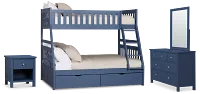 Charleston Dark Blue Bunk Bed Storage Bedroom