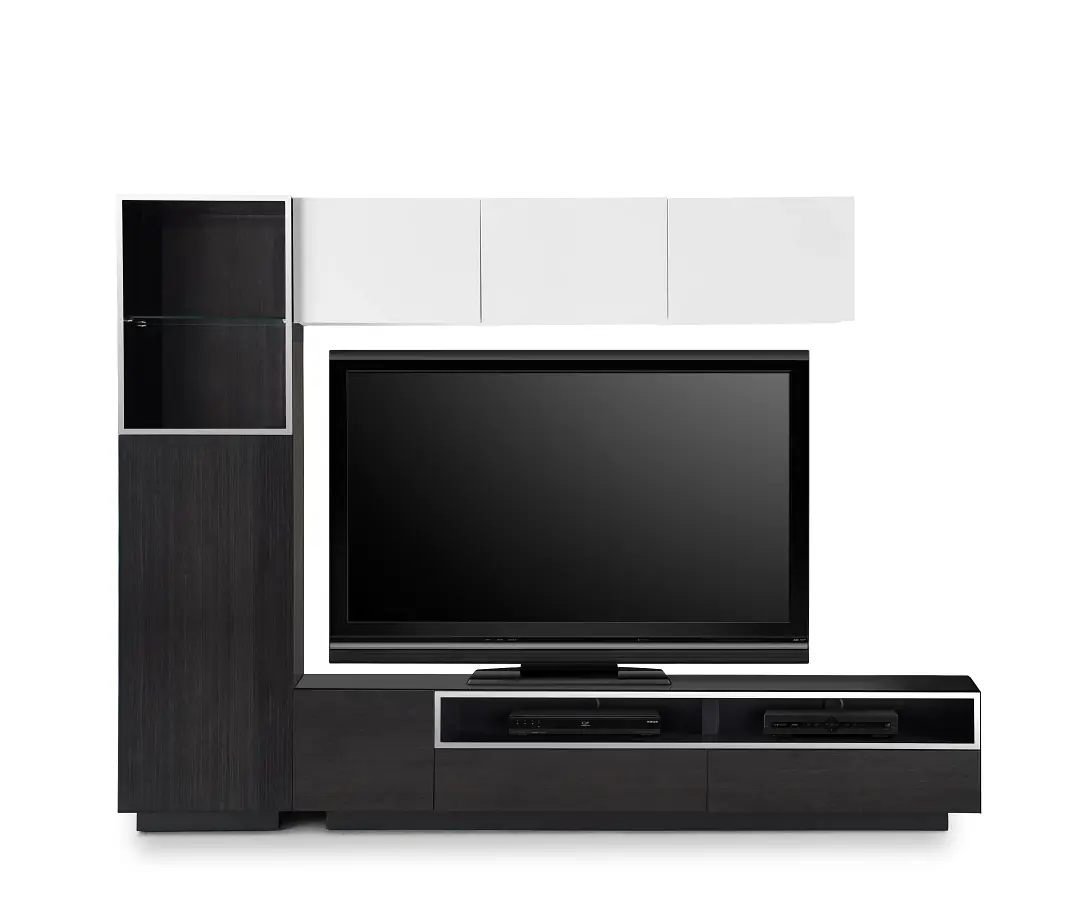 Vancouver 108" Dark Tone White 5-piece Left Modular Wall Vancouver 108" Dark Tone White 5-piece Left Modular Wall