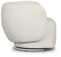 Cleo Light Beige Fabric Swivel Accent Chair