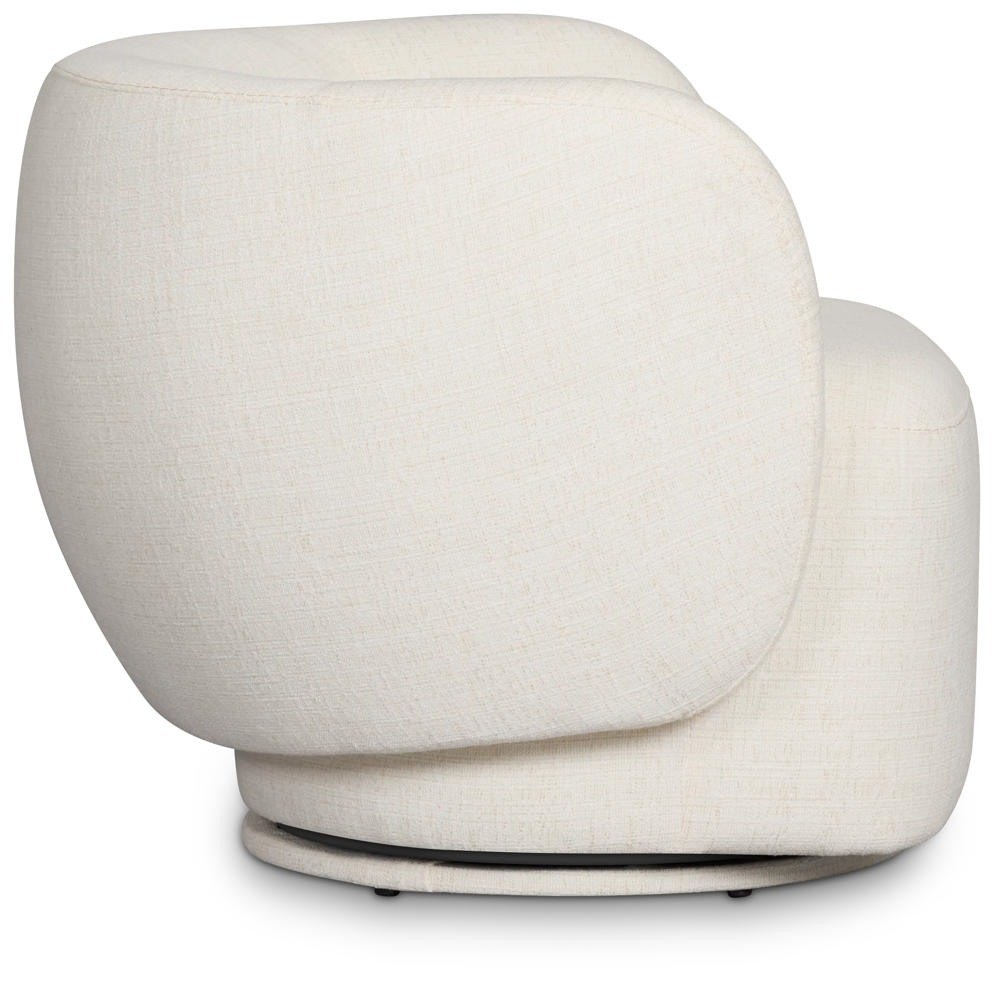 Cleo Light Beige Fabric Swivel Accent Chair
